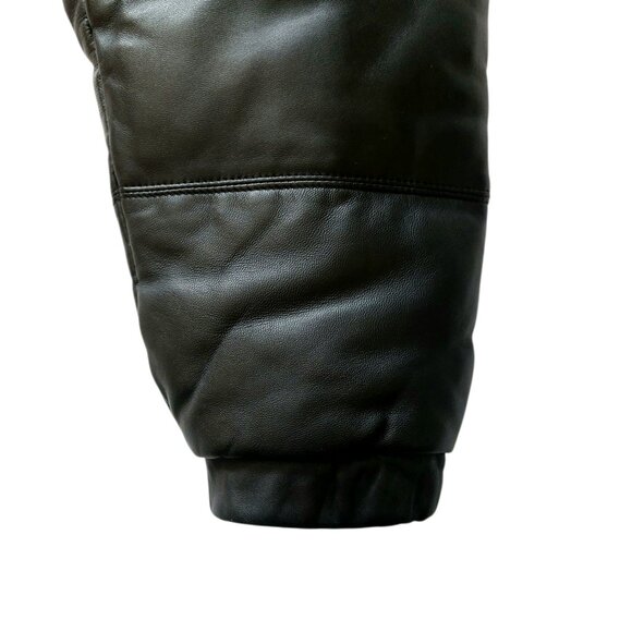 (SOLD) Vintage Choko Motorsports Genuine Leather Down Filled Puffer Jacket - Picture 4 of 8
